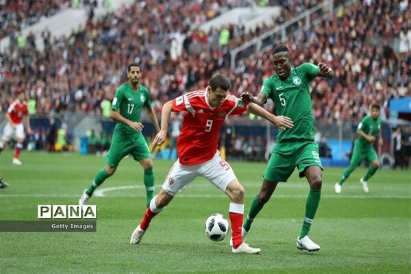 دیدار تیم های روسیه و عربستان  در افتتاح جام جهانی 2018روسیه