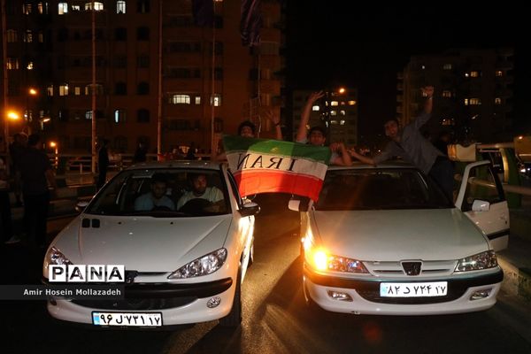 شادی مردم ارومیه پس از برد مراکش