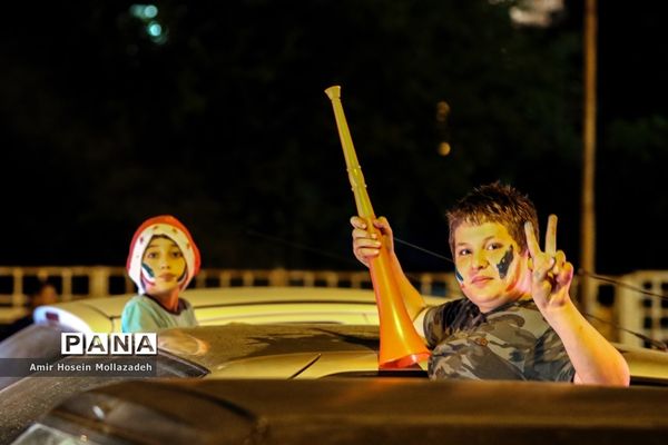 شادی مردم ارومیه پس از برد مراکش