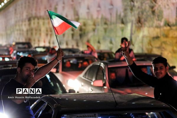 شادی مردم ارومیه پس از برد مراکش