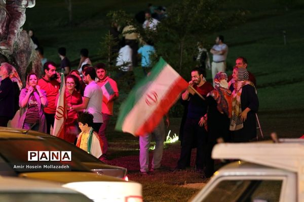 شادی مردم ارومیه پس از برد مراکش