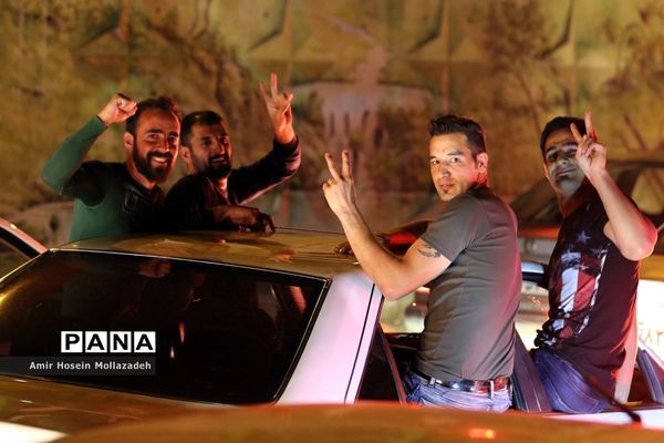 شادی مردم ارومیه پس از برد مراکش