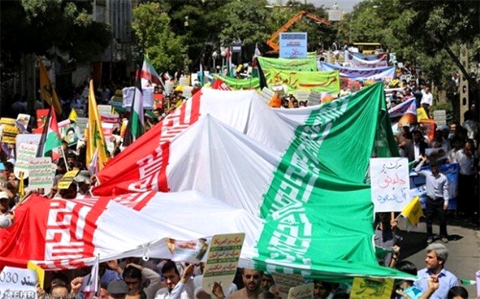چهلمین مراسم راهپیمایی روز جهانی قدس در سراسر کشور برگزار شد