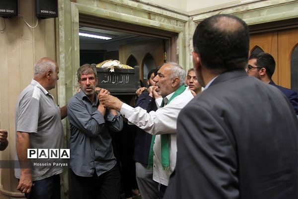 مراسم تشییع مرحوم حجت الاسلام‌سیدعلی اکبرحسینی