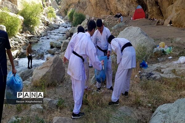حضور ورزشکاران شهرستان اسلامشهر در طرح پاکسازی رودخانه کن