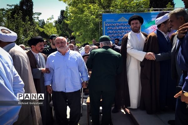 غبار روبی مزار شهدا بمناسبت هفته قوه قضاییه و گرامیداشت حجت الاسلام و المسلمین شیخ غلامرضا حسنی