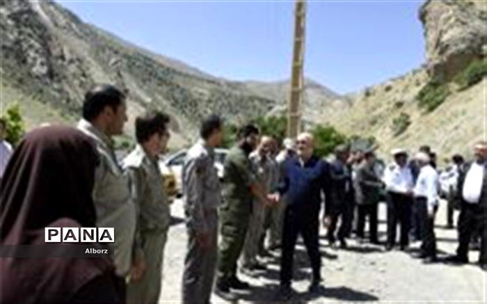 بازدید استاندار البرز از مرکز اشتغالزایی روستایی، پایگاه محیط بانان و  مرکز ساخت پد هلی کوپتر در جاده چالوس