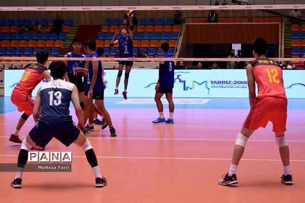 رقابت های قهرمانی والیبال نوجوانان آسیا در تبریز؛چین- تایلند
