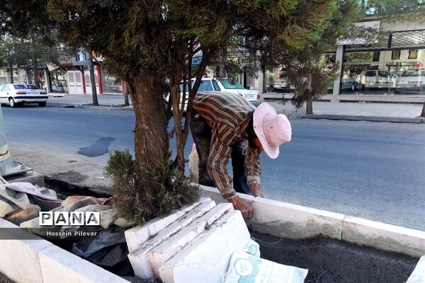 اجرای جدول گذاری خیابان های شهرستان بیرجند