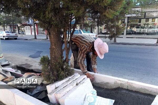اجرای جدول گذاری خیابان های شهرستان بیرجند