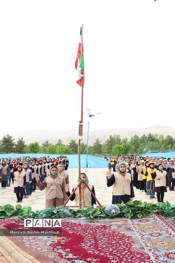 صبحگاه اردوی استانی دختران پیشتاز استان فارس