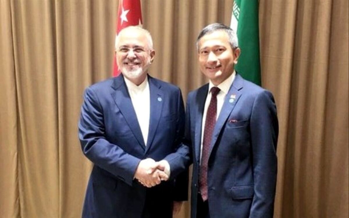 دیدار ظریف با همتای سنگاپوری‌اش