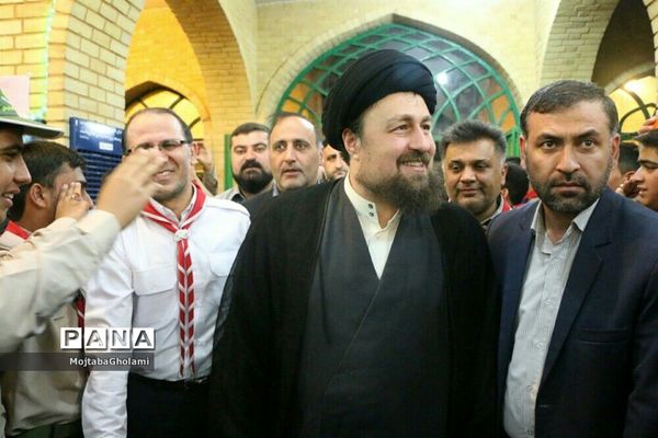 اقامه نماز مغرب وعشا وایرادسخنرانی توسط یادگار امام راحل در اردوگاه شهید باهنر تهران