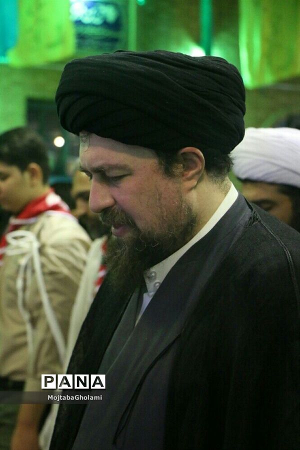 اقامه نماز مغرب وعشا وایرادسخنرانی توسط یادگار امام راحل در اردوگاه شهید باهنر تهران