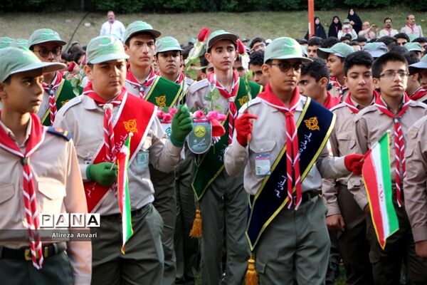 آیین صبحگاه در دومین روز اردوی ملی پیشتازان