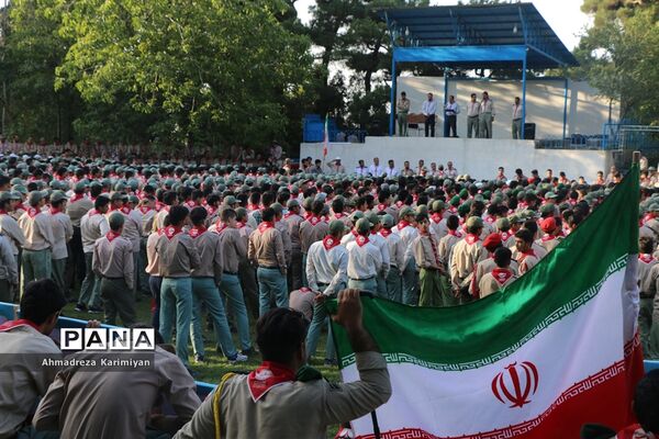 صبحگاه سومین روز از اردوی ملی پیشتازان پسر در اردوگاه باهنر تهران