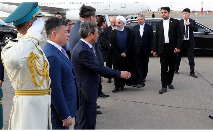 روحانی قزاقستان را به مقصد تهران ترک کرد