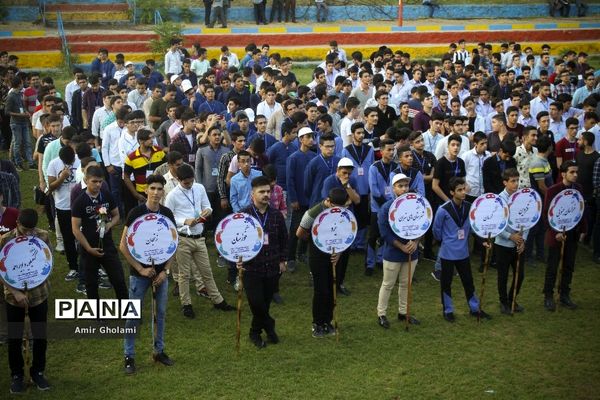 آیین استقبال دانش آموزان پسر شرکت کننده در سی و ششمین جشنواره فرهنگی، هنری سراسر کشور