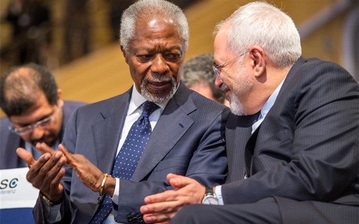 توئیت ظریف برای کوفی عنان