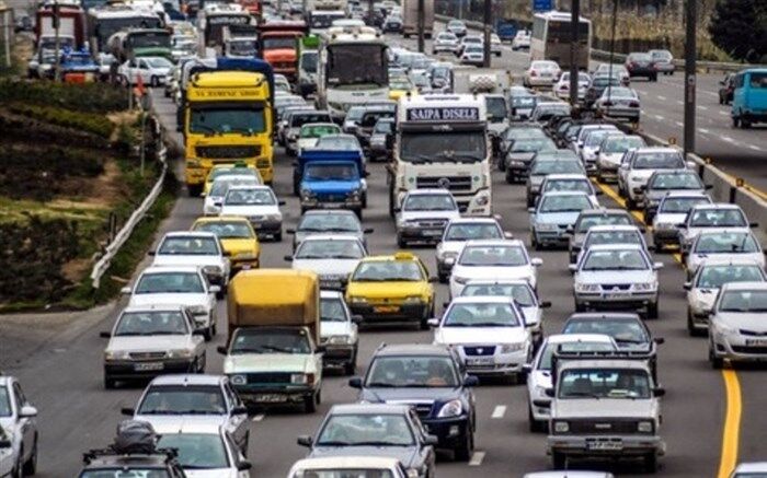 محورهای دارای بیشترین تردد طی ۲۴ ساعت گذشته