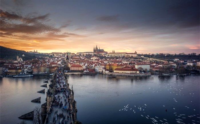 غروب زیبای پراگ در عکس روز نشنال جئوگرافیک