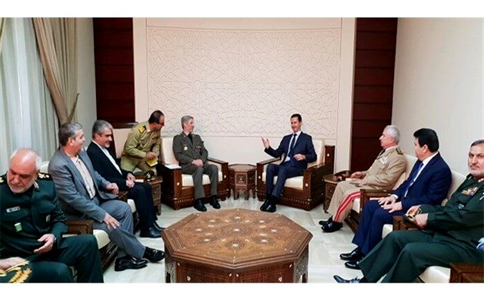 وزیر دفاع ایران با رئیس جمهور سوریه دیدار و گفت‌وگو کرد