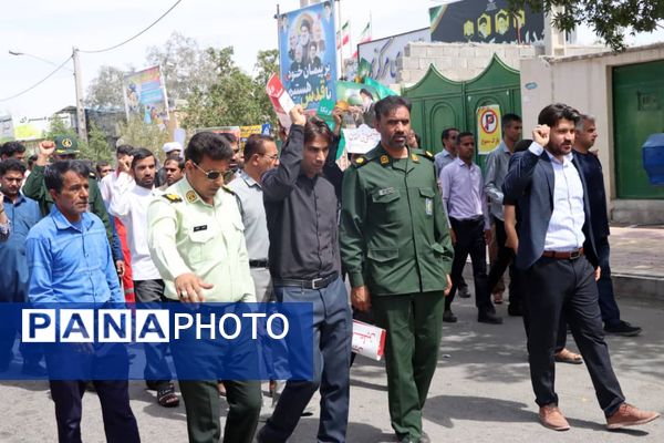 راهپیمایی روز قدس در قلعه‌گنج