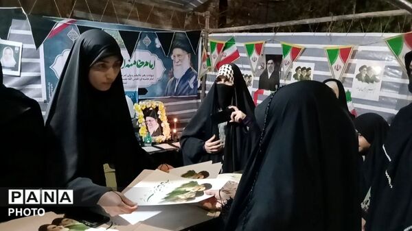 برپایی باشکوه موکب مدرسه با نور و نوای شبانه در فیروزان