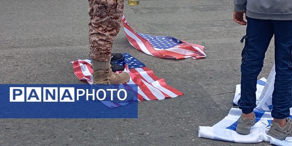  حضور بی نظیر مردن نیشابور در راهپیمایی بر علیه حمله رژیم صهیونسیتی