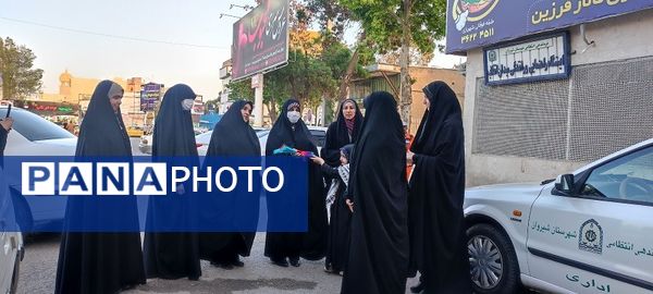 قدردانی از ماموران نیروی انتظامی فراجا و جمعی از خواهران شهرستان شیروان در طرح عفاف و حجاب توسط  پایگاه شهیده ناهید فاتحی کرجو روستای چلو