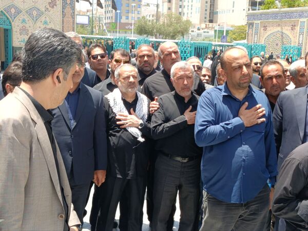 تشییع پیکر مطهر شهید سردار محمد کاظمی و تعدادی از شهدای جنگ تحمیلی در مشهد