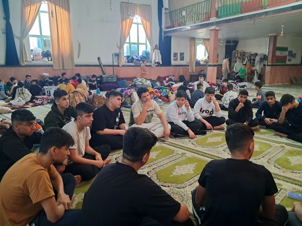 مراسم اعتکاف پسران در مسجد موسی بن جعفر آشخانه 
