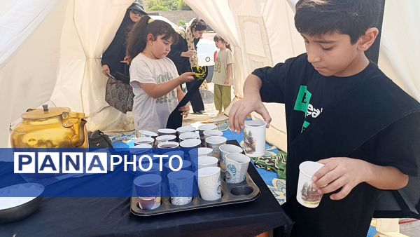 برپایی موکب توسط دانش‌آموزان در آشخانه