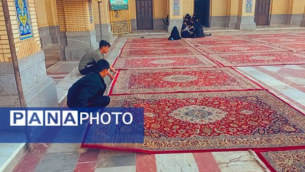 آماده سازی زیارتگاه شهید مدرس برای نماز عید سعید فطر