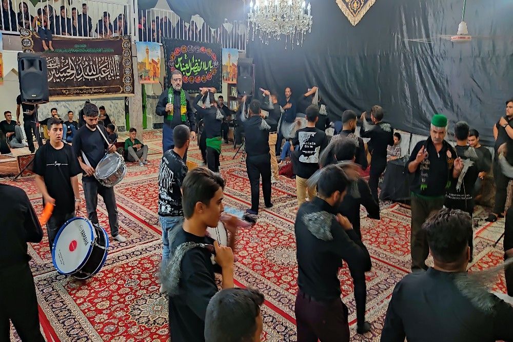 مراسم عزاداری شب ششم محرم در شهر بار نیشابور 