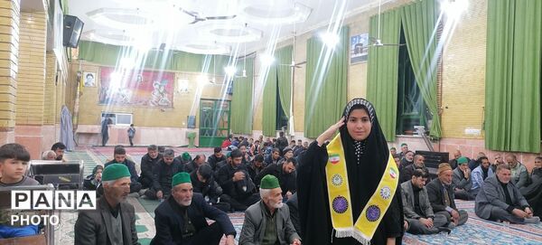 مراسم روضه خوانی وسینه زنی و عزاداری شهادت رهبر معظم انقلاب اسلامی در حسینیه شهر بار نیشابور 