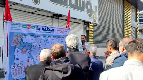 برپایی موکب پذیرایی از تجمع کنندگان جشن پیروزی فلسطین
