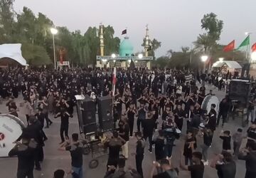 طنین نوای «یا ابوالفضل(ع)» در آیین سوگواری تاسوعای حسینی در رودان