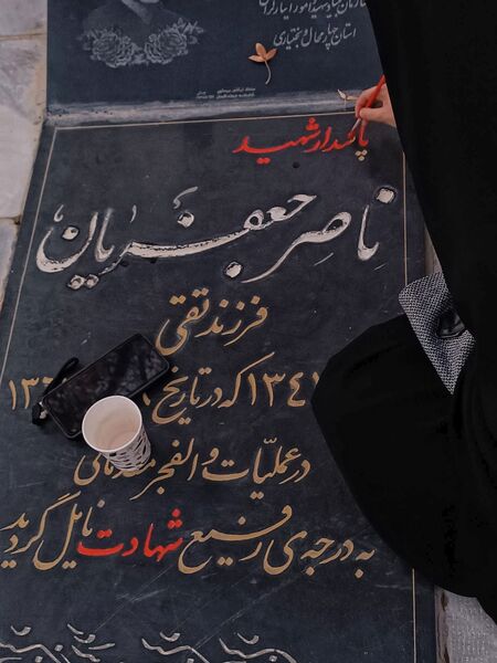 دختران شاهد فاطمه‌زهرا(س) در گلزار شهدا، قبور مطهر را به رنگ عشق آراستند