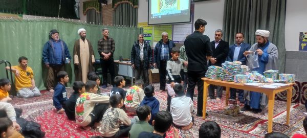 حضور ۷٠ دانش‌آموز  معتکف در مسجد امام رضا(ع)، رضا آباد شرقی شیروان