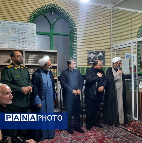 مراسم عزاداری شهادت رئیس‌جمهور در مسجد پنج تن آل عبا (ع) سمنان