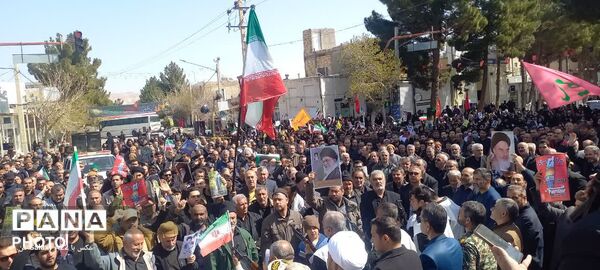 راهپیمایی پرشور مردم گرمه در روز قدس 