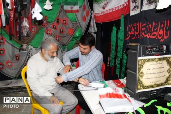 گردهمایی معلمان چهاردانگه در موکب فرهنگیان تجمعات شبانه
