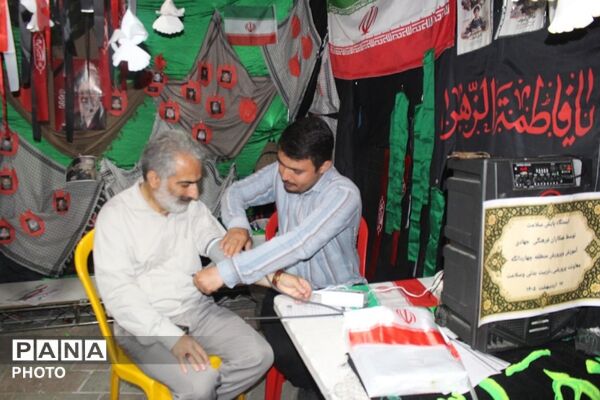 گردهمایی معلمان چهاردانگه در موکب فرهنگیان تجمعات شبانه