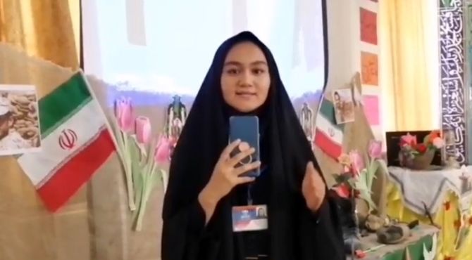 مراسم سالگرد شهادت سید مقاومت در دبیرستان مهر ماندگار یک قم