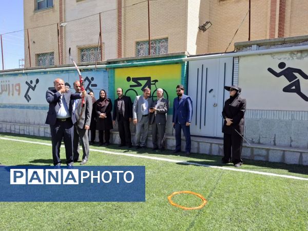 افتتاح زمین چمن هنرستان تربیت بدنی محمد شهرستانی ناحیه ۶ مشهد
