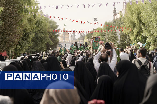 جلوه هایی از کاروان نمادین ورود کریمه اهل بیت به قم