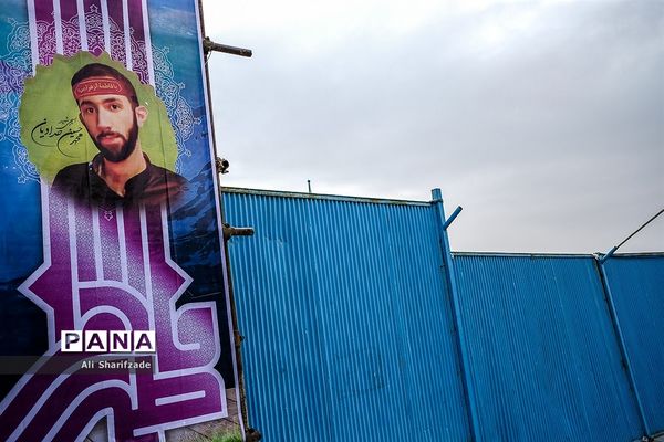 نقش شهدا بر دیوارهای شهر