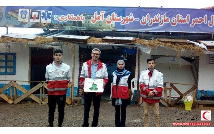 خدمات جوانان هلال احمر مازندران به بیش از 700هزار گردشگر نوروزی