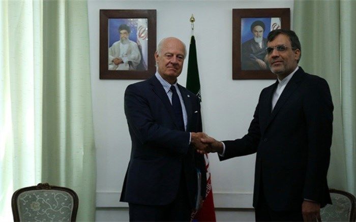 نماینده ویژه سازمان ملل متحد در امور سوریه با انصاری دیدار کرد